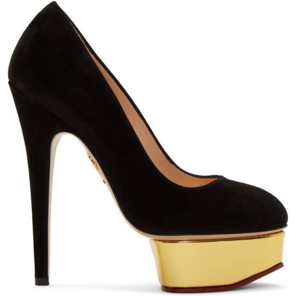 charlotte olympia nwb black dolly platform heels